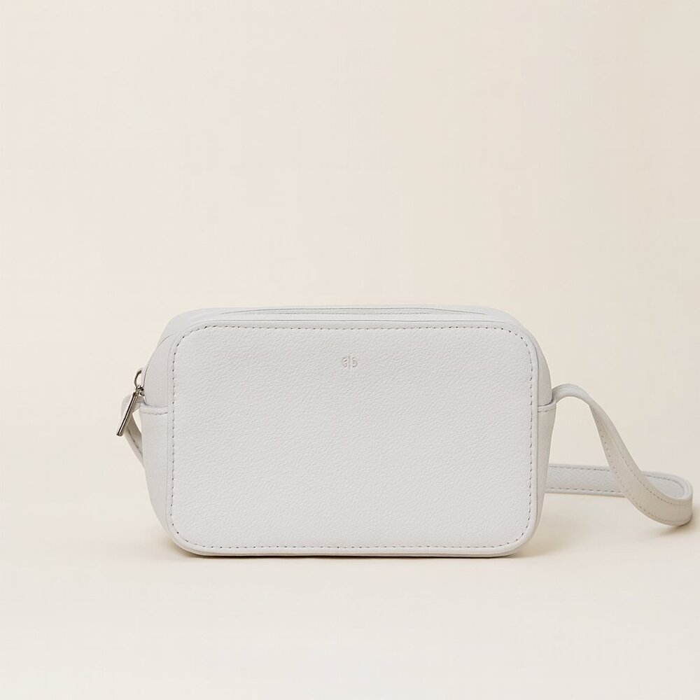 ELA | NWT | White Leather Jilly Box Micro Purse